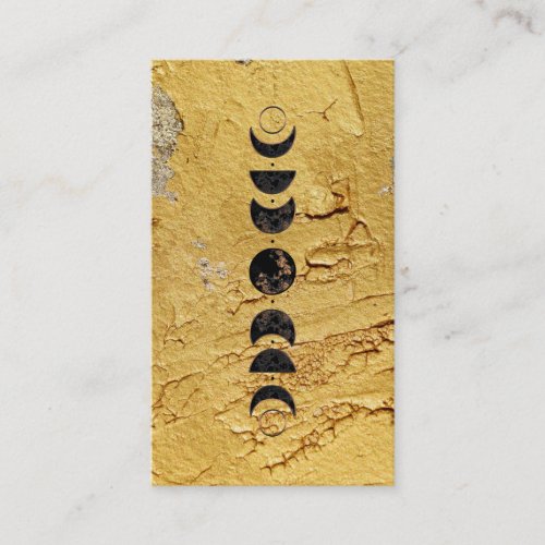  Gold Lunar Cosmic Moon Phases Universe Shaman Business Card