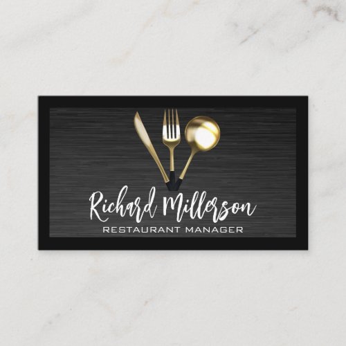 Gold Lux Dinnerware  Culinary Business Card
