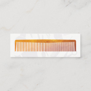 Gold Luxe Comb Hair Stylist Mini Business Card