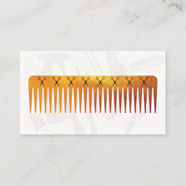 Gold Luxe Comb Shears Hair Stylist Appointment (Front)