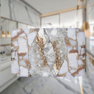 Gold Luxury Elegant Liquid Texture Bath Mat