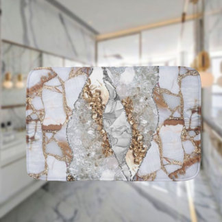 Gold Luxury Elegant Liquid Texture Bath Mat