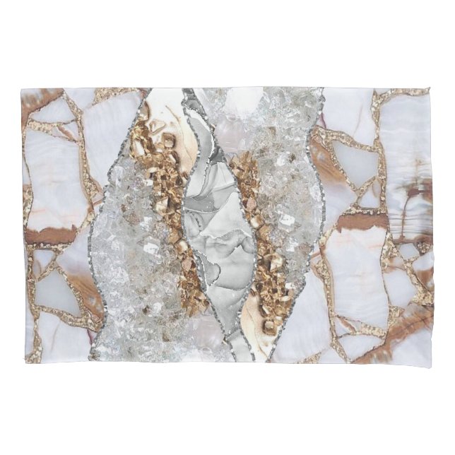 Gold Luxury Elegant Liquid Texture  Pillow Case (Front)