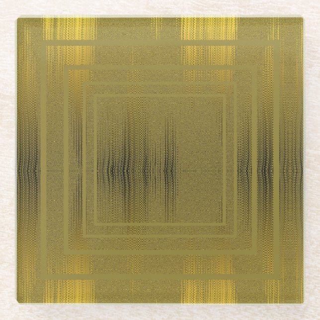 Gold Luxury Glass Coaster (Front)