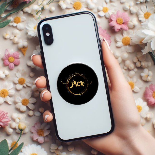 Gold Luxury Initial Circle Popgrip PopSocket  (Creator Uploaded)
