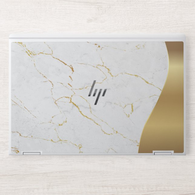 Gold Luxury Marble stone HP Laptop Skin (Front)