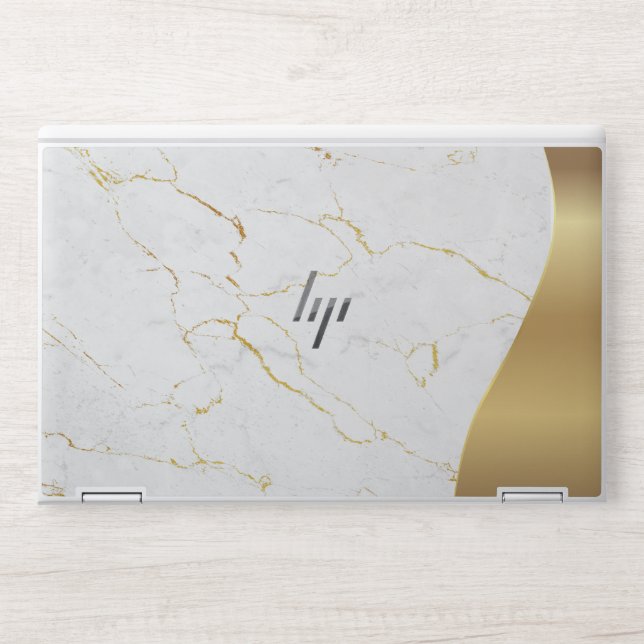 Gold Luxury Marble stone HP Laptop Skin (Front)