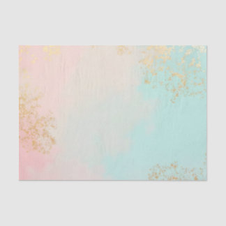 Gold Luxury Modern Blush Pink Soft Mint Collection Tissue Paper