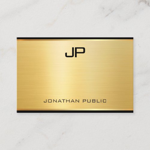 Gold Luxury Modern Look Glamour Template Elegant Business Card