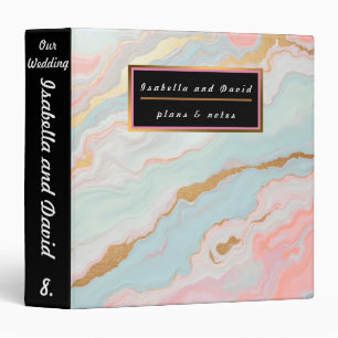 Gold Luxury Popular Blush Pink Mint Collection 3 Ring Binder