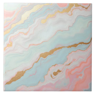 Gold Luxury Popular Blush Pink Mint Collection Ceramic Tile