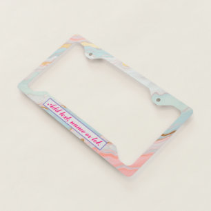 Gold Luxury Popular Blush Pink Mint Collection License Plate Frame