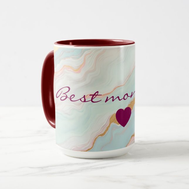 Gold Luxury Popular Blush Pink Mint Collection Mug (Front Left)