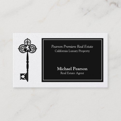 Gold Luxury Real Estate Agent Business Card