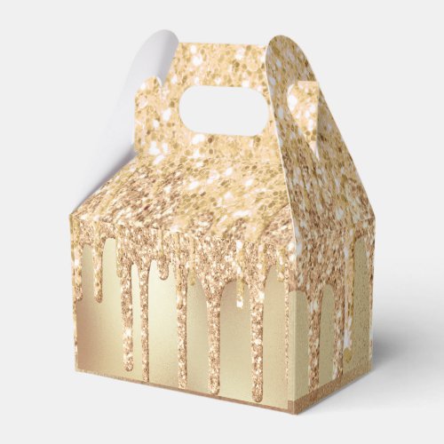 Gold luxury upmarket glitter sparkle shiny foil favor boxes