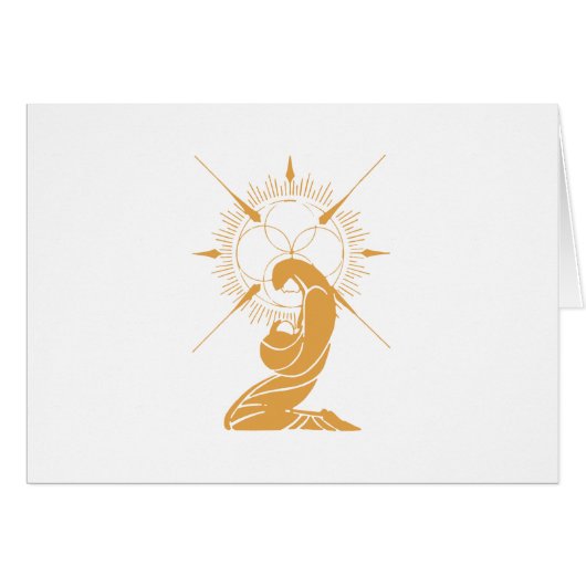 Gold Madonna and Child Cards (Front Horizontal)