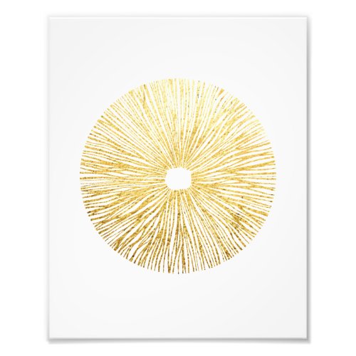 Gold magic mushroom spore photo print