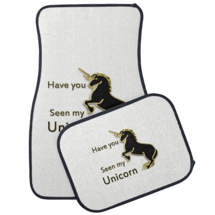 Gold magical fairytale unicorn car mat