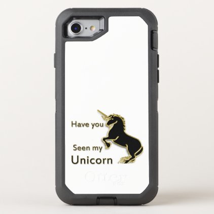 Gold magical fairytale unicorn OtterBox defender iPhone 8/7 case
