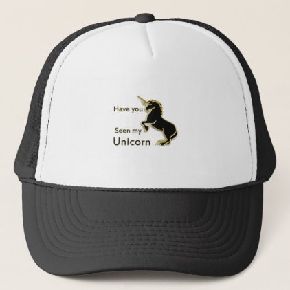 Gold magical fairytale unicorn trucker hat