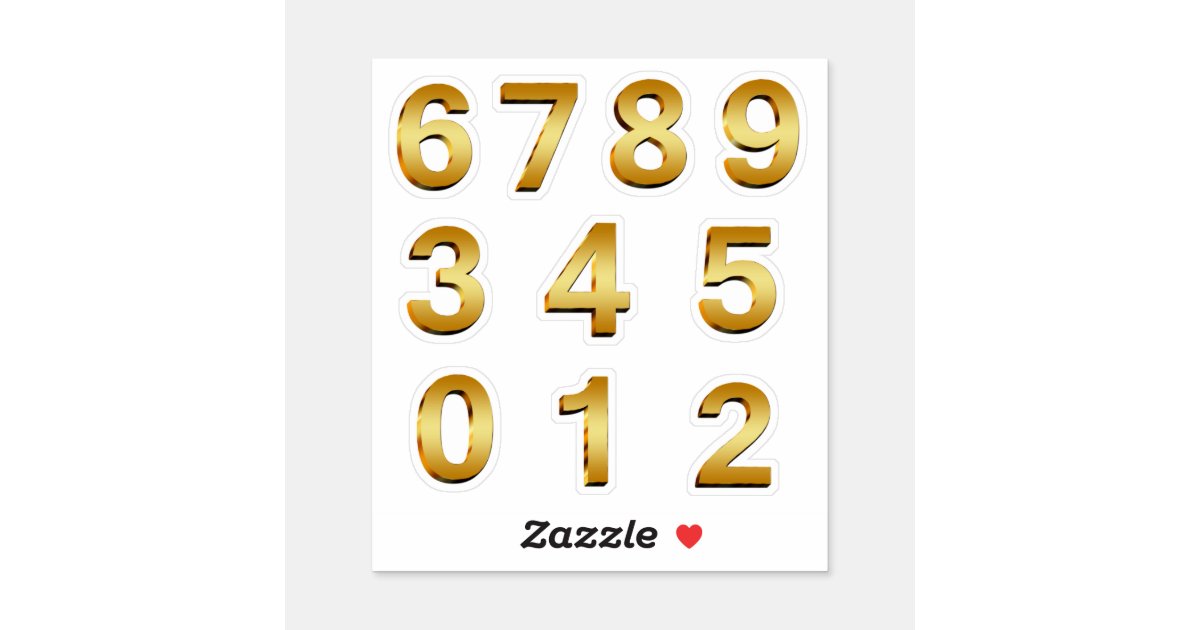 Gold Mailbox Address Numbers Sticker