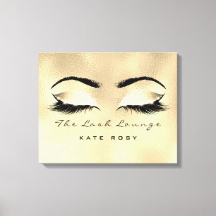 Gold Makeup Artist Beauty Browns Studio Lashes Canvas Print