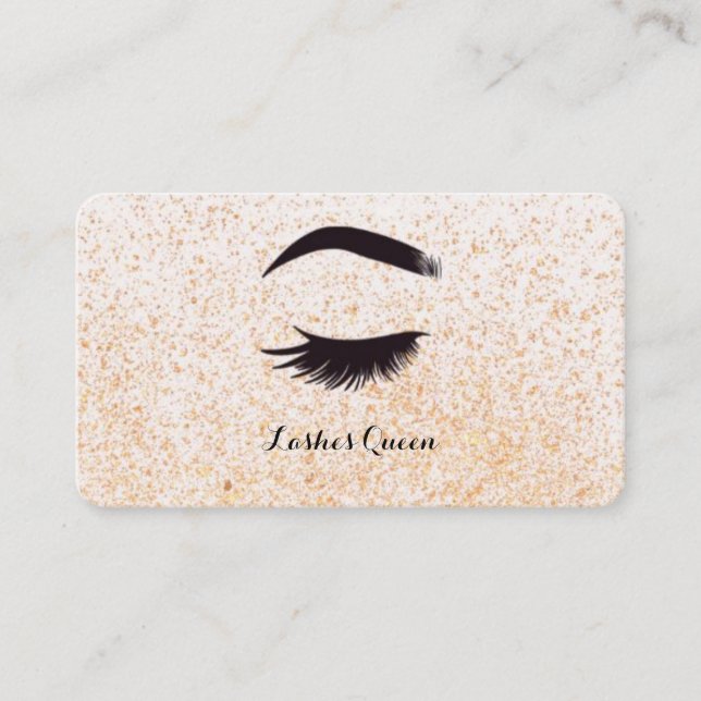 Gold makeup artist business card  (Front)