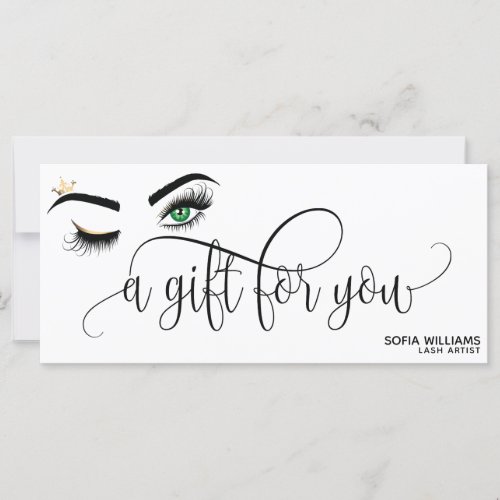 Gold Makeup Wink Eye brown Beauty Salon Gift Card