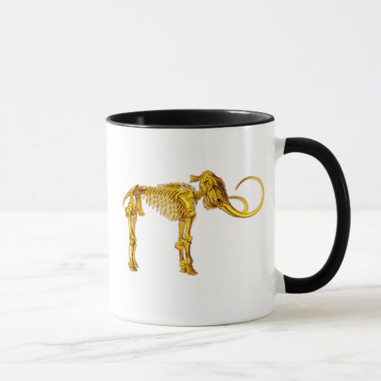 Gold Mammoth Skeleton Mug