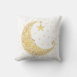 Gold Man In The Moon Pillow at Zazzle
