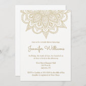 Gold mandala bridal shower invitations (Front/Back)