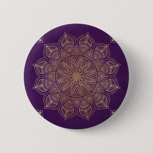 Gold mandala button (Front)