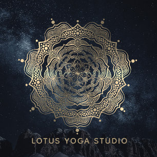  Gold Mandala Classy Luxury Chic Reiki Yoga Studio Window Cling