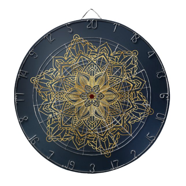 Gold Mandala Dart Board (Front)