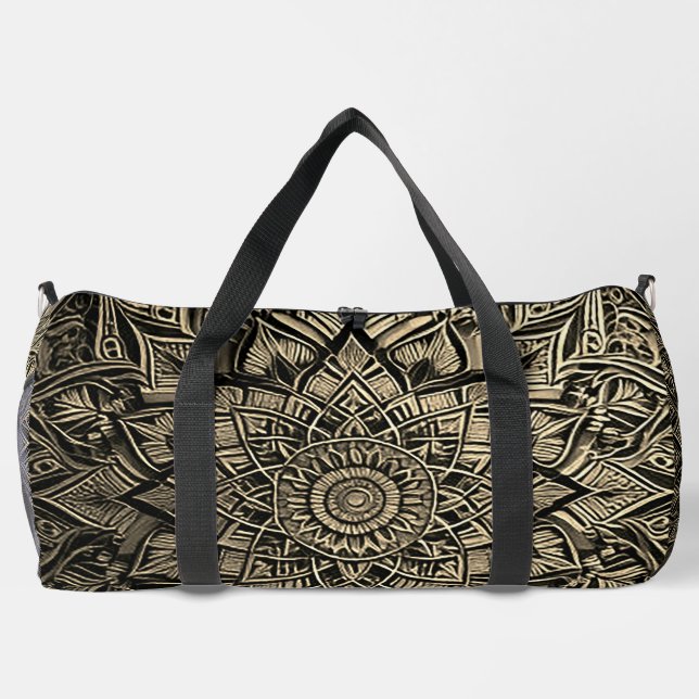 Gold Mandala Duffle Bag (Back)