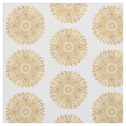Gold Mandala Fabric