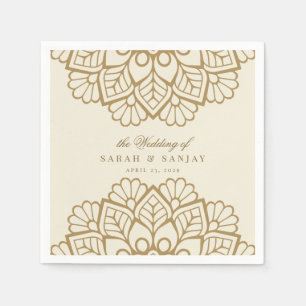 Gold Mandala Indian Wedding or Sangeet Napkins