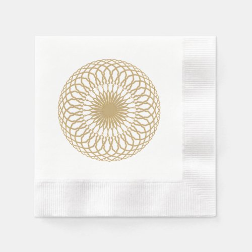 Gold Mandala Paper Napkin