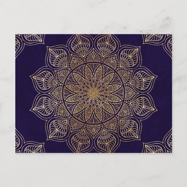 Gold mandala postcard (Front)