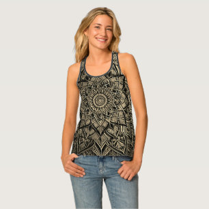 Gold Mandala Stylish Tank Top