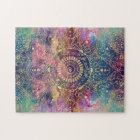 Gold Mandala Watercolor Colorful Nebula