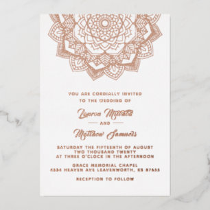 Gold Mandala Wedding Foil Invitation