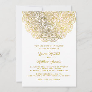Gold Mandala Wedding Invitation