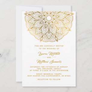 Gold Mandala Wedding Invitation
