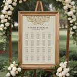 Gold Mandala Wedding Seating Chart<br><div class="desc">Bombay Wedding Collection Seating Chart</div>