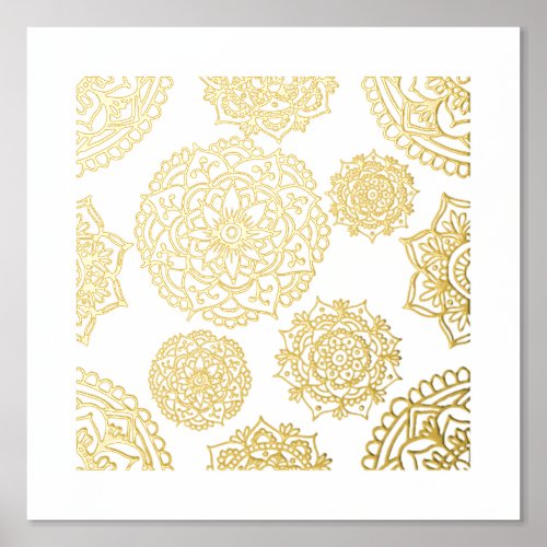 Gold Mandalas Foil Art Print