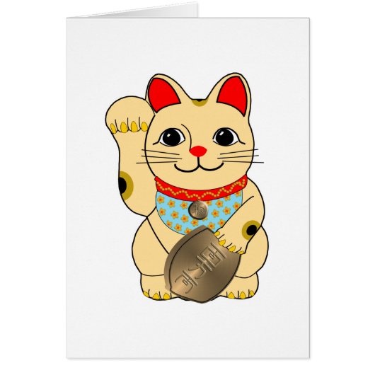 Gold Maneki Neko Cards (Front)