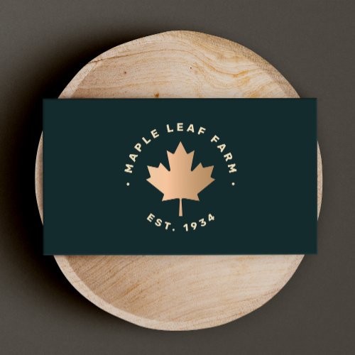  Gold Maple Leaf Business Card