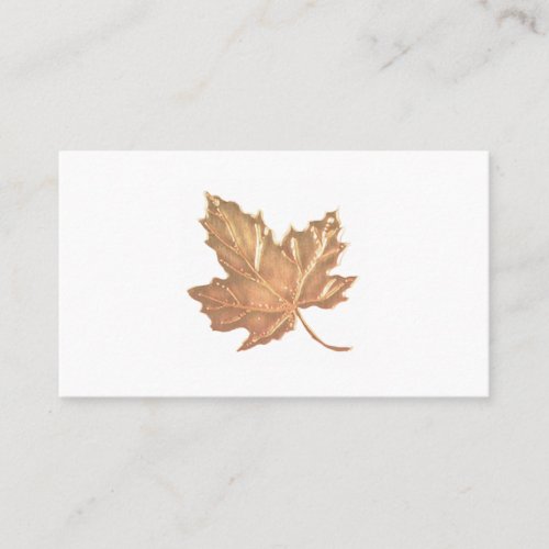 Gold Maple Leaf Business Card