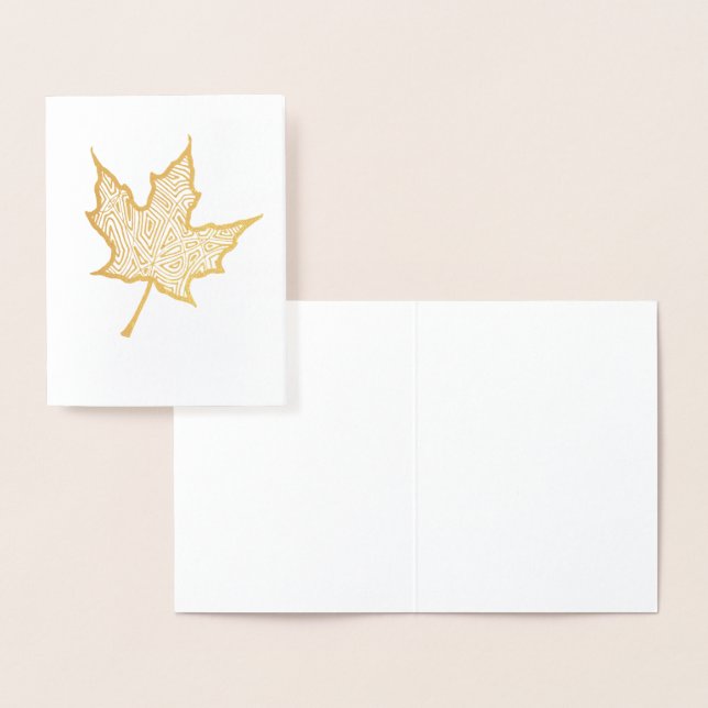 Gold Maple Leaf Foil Card (Display)
